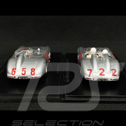 Duo Mercedes-Benz 300 SLR n° 722 & n° 658 Sieger & 2. Mille Miglia 1955 1/43 Spark
