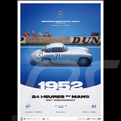 Poster Mercedes-Benz 300 SL W194 Vainqueur 24h Le Mans 1952 - Limited edition