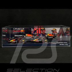 Coffret Max Verstappen / Sergio Perez Red Bull Racing RB18 Doublé vainqueur GP Emilie Romagne 2022 F1 1/43 Minichamps 472224111