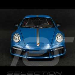 Porsche 911 Turbo S Coupe Sport Design Type 992 2021 Anniversary Edition Bleu Oslo 1/18 Minichamps 113069073