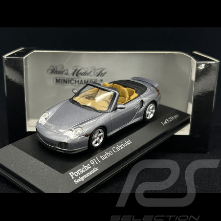 Porsche 911 type 996 Turbo Cabriolet 2003 gris 1/43 Minichamps 400062731