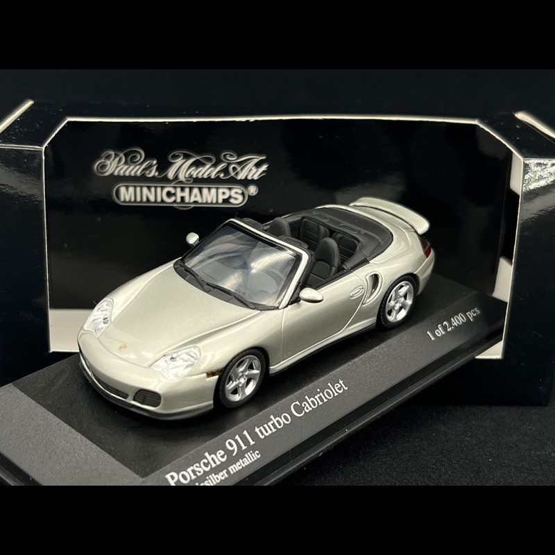 Porsche 911 Type 996 Turbo Cabriolet 2003 Silver Metallic 1/43 