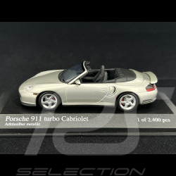 Porsche 911 Typ 996 Turbo Cabriolet 2003 Silber Metallic 1/43 Minichamps 400062730