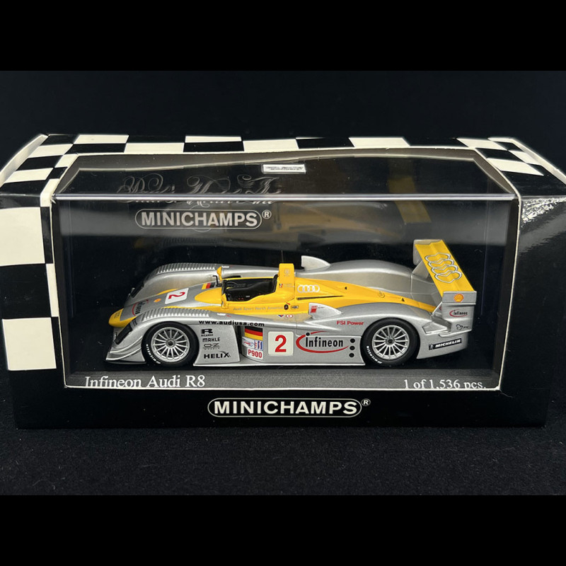 Audi R8 n° 2 Infineon Winner ALMS Petit Le Mans 2002 1/43 Minichamps  400021382