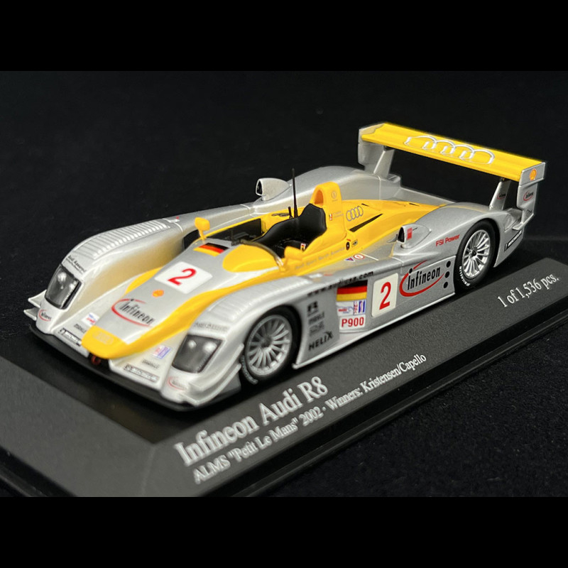 Audi R8 n° 2 Infineon Winner ALMS Petit Le Mans 2002 1/43 Minichamps  400021382