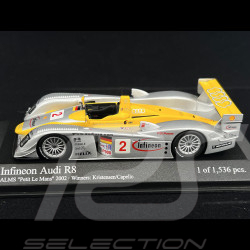 Audi R8 Infineon Sieger ALMS Petit Le Mans 2002 N°2 1/43 Minichamps 400021382