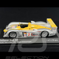 Audi R8 Infineon Vainqueur ALMS Petit Le Mans 2002 N°2 1/43 Minichamps 400021382