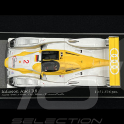 Audi R8 Infineon Sieger ALMS Petit Le Mans 2002 N°2 1/43 Minichamps 400021382
