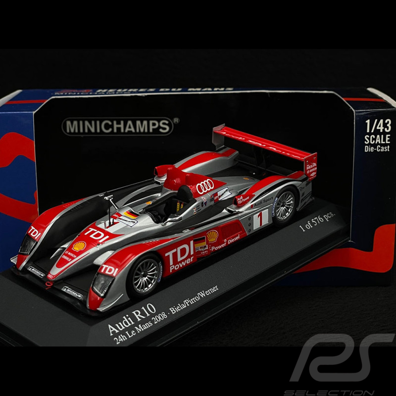 Audi R10 TDI 6th 24h Le Mans 2008 N°1 1/43 Minichamps 400089801