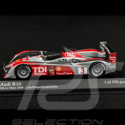 Audi R10 TDI 4ème 24h Le Mans 2008 N°3 1/43 Minichamps 400089803