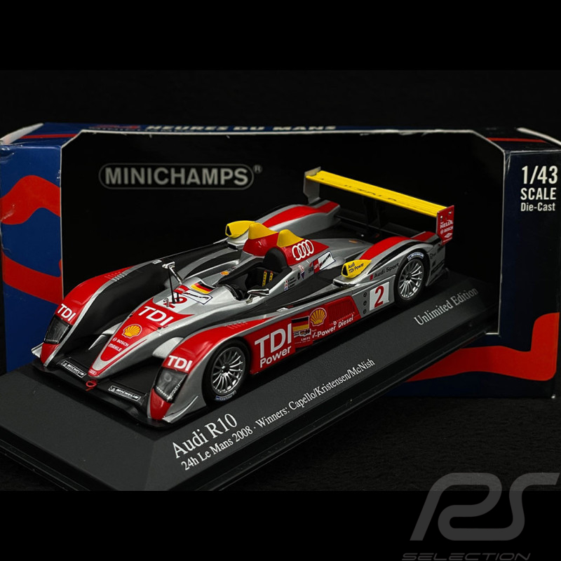 Audi R10 TDI Sieger 24h Le Mans 2008 N°2 1/43 Minichamps 400089802