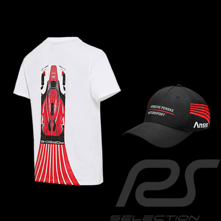 Duo T-shirt Porsche 963 Penske Motorsport Blanc + Casquette 963 Penske Motorsport Noir WAP192PPMS / WAP1900010RPMS - mixte