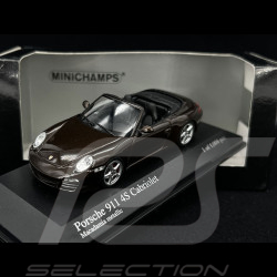 Porsche 911 Cabriolet Type 997 2009 Marron Macadamia Métallique 1/43 Minichamps 400066430
