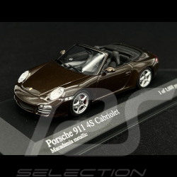 Porsche 911 Cabriolet Type 997 2009 Marron Macadamia Métallique 1/43 Minichamps 400066430