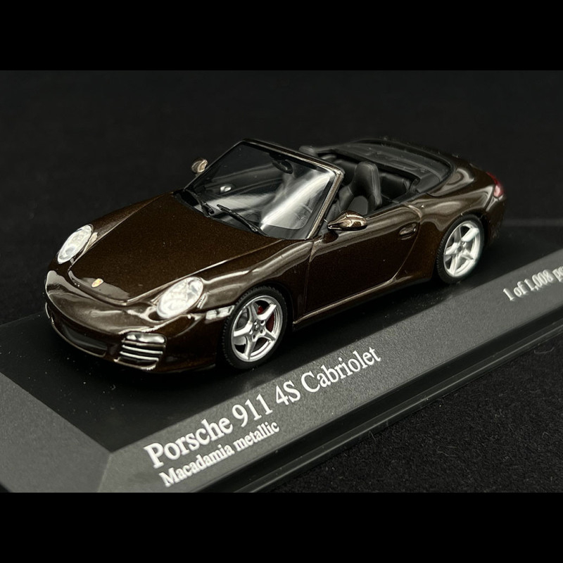 1/43 Minichamps Porsche 911 Turbo Cabriolet In Argento Edizione Dealer
