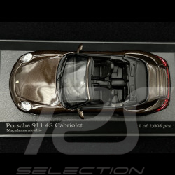 Porsche 911 Cabriolet Type 997 2009 Braun Macadamia Metallic 1/43 Minichamps 400066430