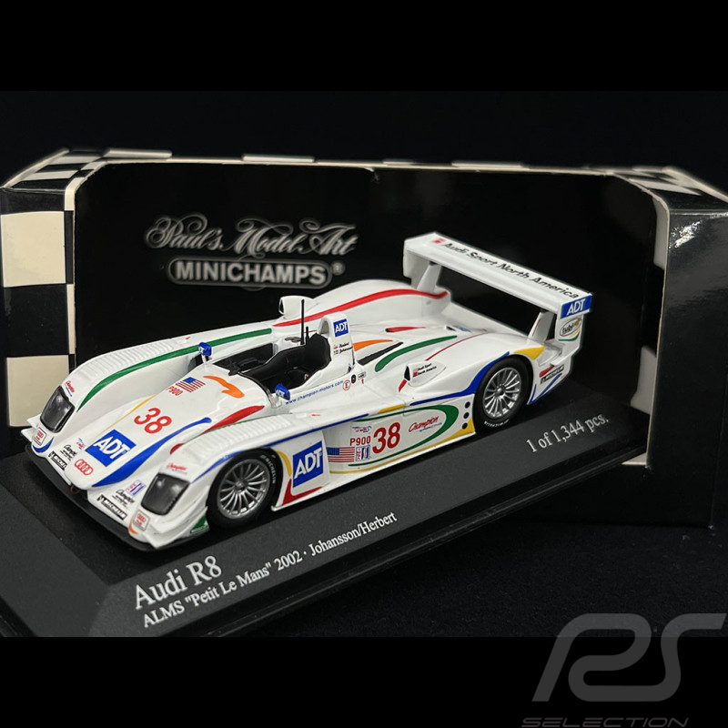Audi R8 Platz 2 ALMS Petit Le Mans 2002 N°38 1/43 Minichamps 400021338