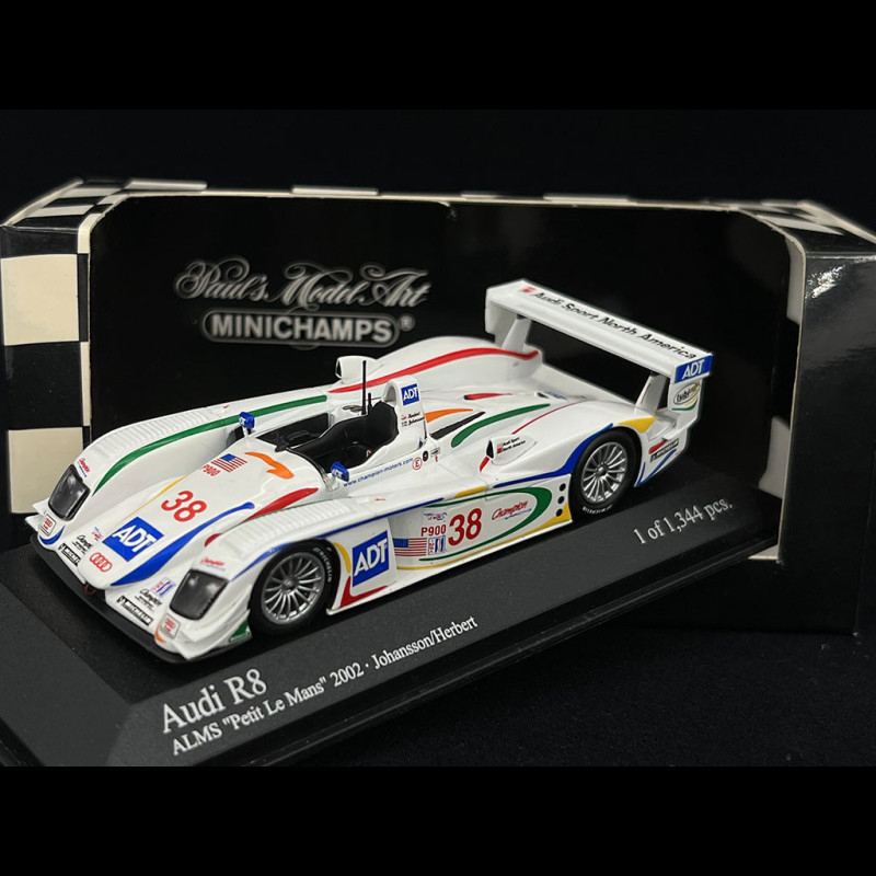 Audi R8 n° 38 2nd ALMS Petit Le Mans 2002 1/43 Minichamps 400021338
