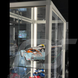 Große Freistehender Glas-/Aluminium-Vitrine Spezielle 1/18 1/12 Porsche-Modelle