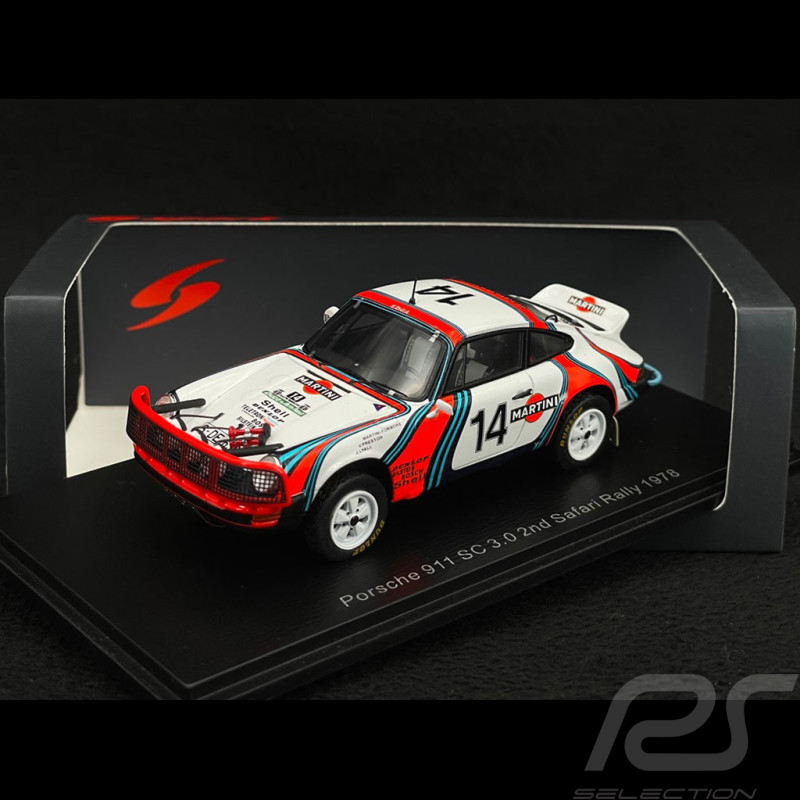 Porsche 911 SC 3.0 Martini Racing n° 14 2ème Rallye Safari 1978 1/43 Spark S4019