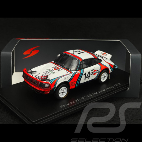 Porsche 911 SC 3.0 Martini Racing n° 14 2nd Rallye Safari 1978 1/43 Spark S4019