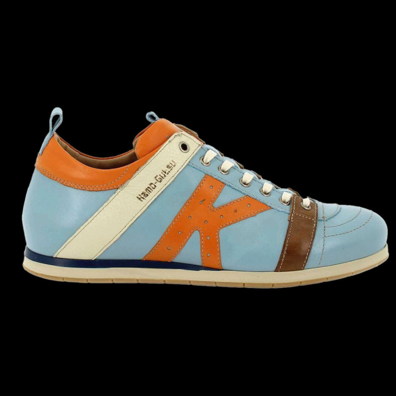 Kamo-Gutsu Shoes The Original Tifo 042 Leather Gulf blue / Orange ...