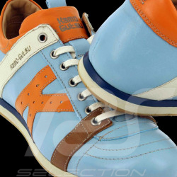 Chaussures Kamo-Gutsu The Original Tifo 042 Cuir Bleu Gulf / Orange - Cielo Arancio - Homme