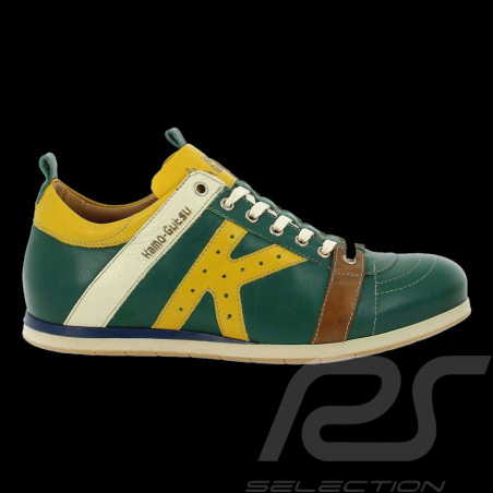 Kamo-Gutsu Shoes The Original Tifo 042 Leather Senna green / Brasil yellow - Foglio Tuorlo - Men