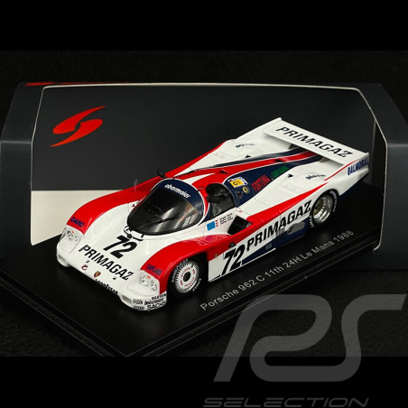 Porsche 962 C n° 72 11ème 24h Le Mans 1988 1/43 Spark S9874
