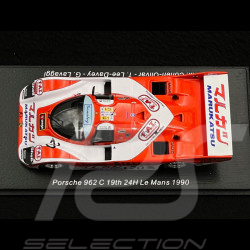 Porsche 962 C n° 20 19ème 24h Le Mans 1990 1/43 Spark S9881
