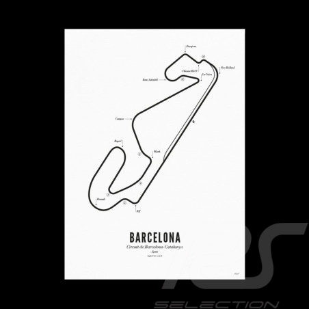 Affiche Circuit Barcelone F1 Poster 3 formats