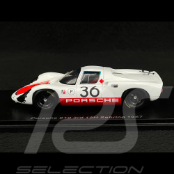 Porsche 910 n° 36 3ème 12h Sebring 1967 Mitter Patrick 1/43 Spark US270