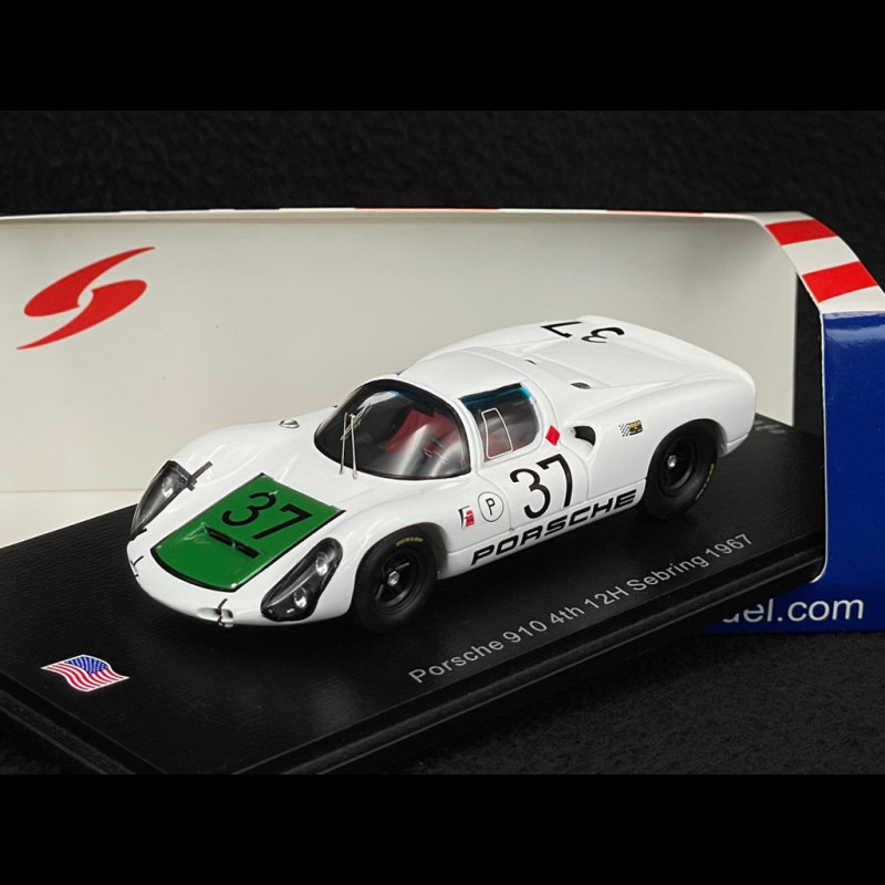 Porsche 910 n° 37 4th 12h Sebring 1967 Herrmann Siffert 1/43 Spark US271