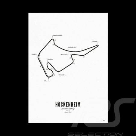 Poster Rennstrecke Hockenheim A4 21 x 29,7 cm GP Deutschland F1