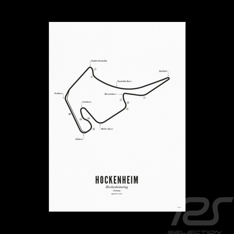 Poster Rennstrecke Hockenheim A3 29,7 x 42 cm GP Deutschland F1