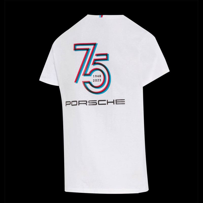 T-shirt Porsche 75 ans Edition Sports Cars Blanc WAP1300P75Y - Mixte