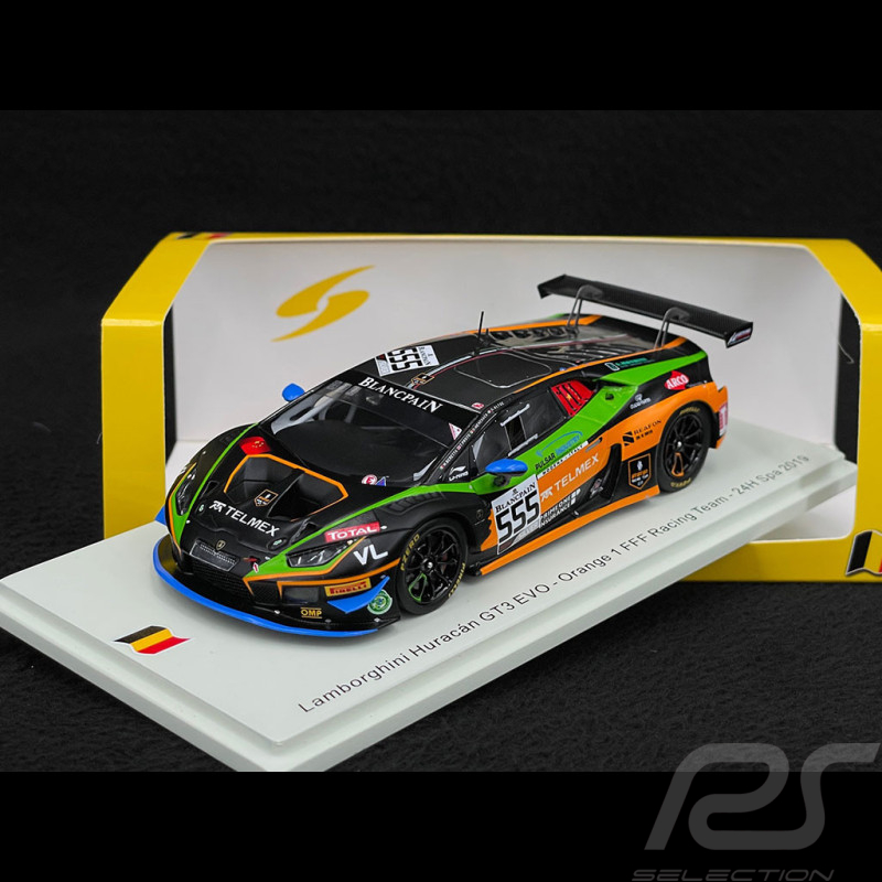 Lamborghini Huracan GT3 Evo Nr 555 24h Spa-Francorchamps 2019 FFF Racing 1/43 Spark SB322