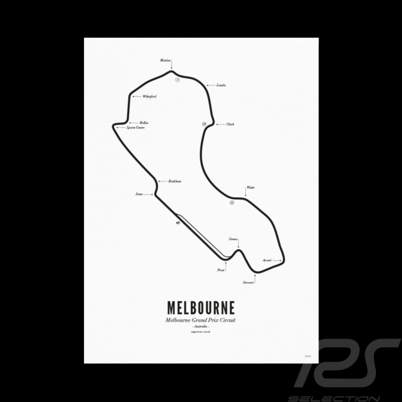 Affiche Circuit Melbourne A3 29,7 x 42 cm GP Australie F1 Poster