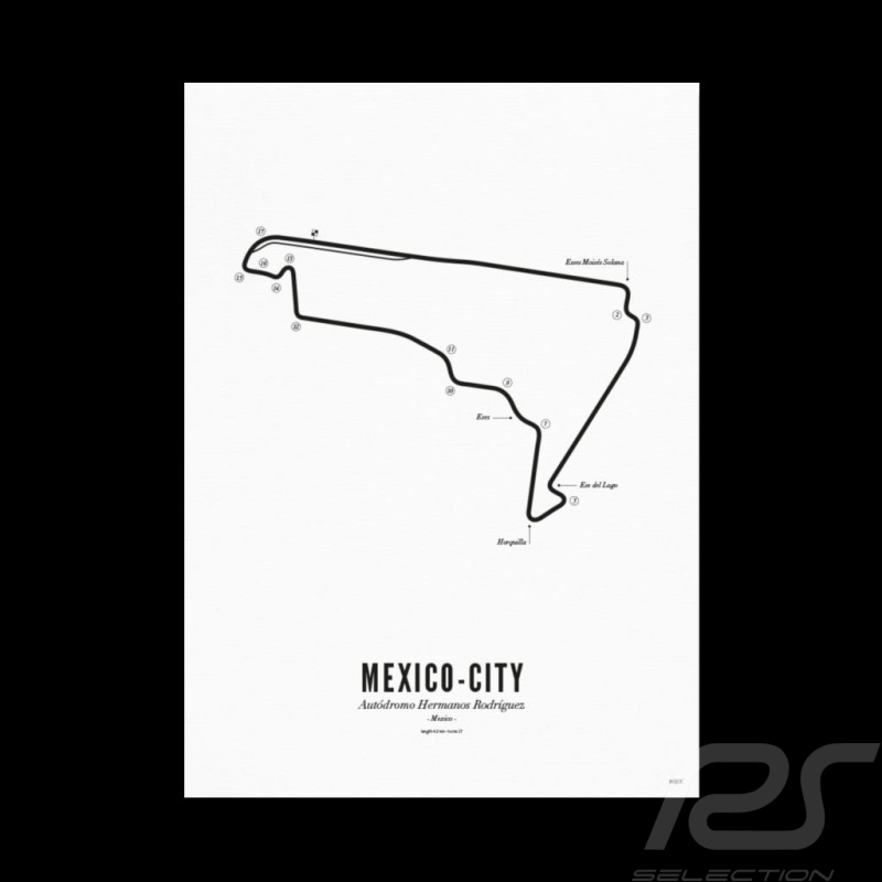Affiche Circuit Mexico B2 50 x 70 cm GP Mexique F1 Poster