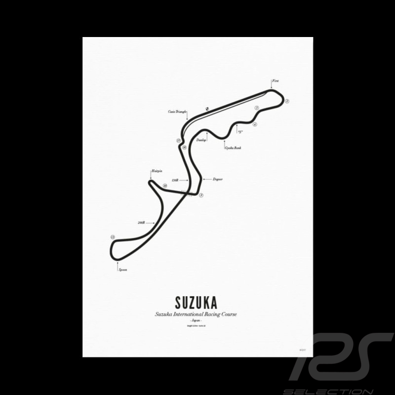 Affiche Circuit Suzuka A3 29,7 x 42 cm GP Japon F1 Poster