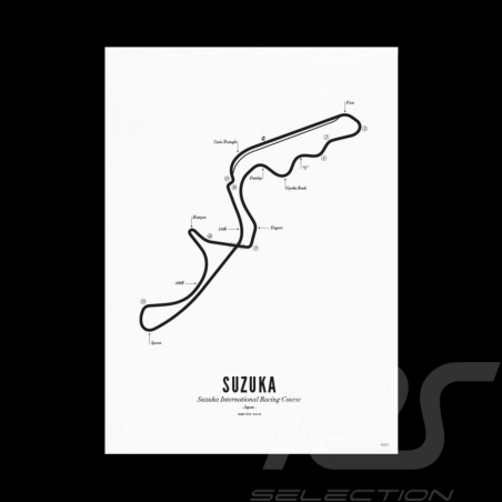 Affiche Circuit Suzuka B2 50 x 70 cm GP Japon F1 Poster
