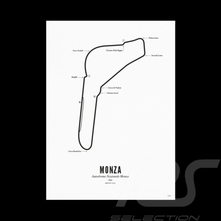 Poster Rennstrecke Monza A4 21 x 29,7 cm GP Italien F1