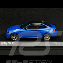 BMW M2 CS 2020 Typ F87 Blau metallic / Goldfelgen 1/43 Minichamps 410021025