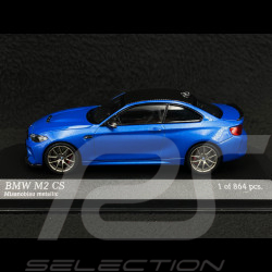 BMW M2 CS 2020 Type F87 Bleu métallisé / Jantes Or 1/43 Minichamps 410021025