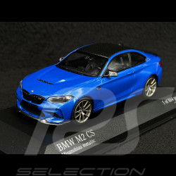 BMW M2 CS 2020 Type F87 Blue metallic / Gold rims 1/43 Minichamps