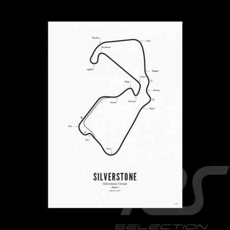 Poster Rennstrecke Silverstone A3 29,7 x 42 cm GP Großbritannien F1