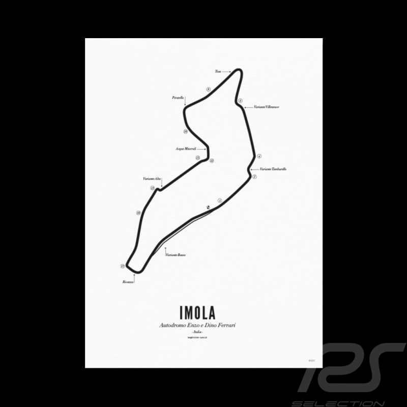 Affiche Circuit Imola A3 29,7 x 42 cm GP Saint-Marin F1 Poster