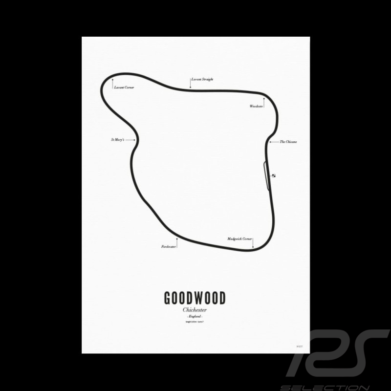 Affiche Circuit Goodwood A3 29,7 x 42 cm Festival de Goodwood Poster