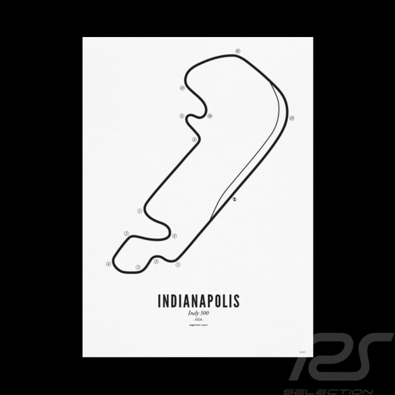 Affiche Circuit Indianapolis B2 50 x 70 cm 500 Miles d'Indianapolis Poster