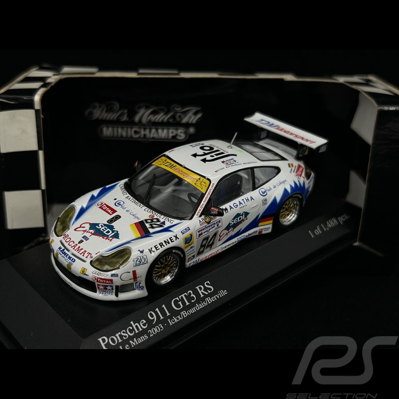 Porsche 911 GT3 RS Type 996 n° 84 24h Le Mans 2003 1/43 Minichamps 400036984